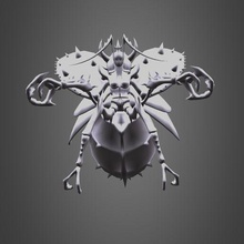 insecte reine métamorphosé 3d print model - Mito3D