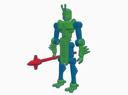 insecto guerrero micronautas figura 3d print model - Mito3D