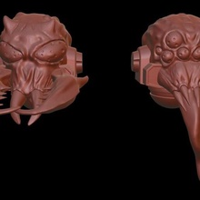 insectoid heads chaos nurgle insect deathguard head 3d print model - Mito3D