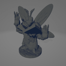 insectoid mage game 28mm bugs wasp hornet wizard fireball dnd miniatures 3d print model - Mito3D