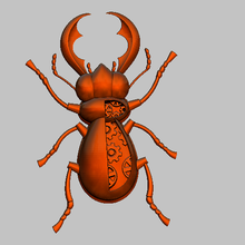 insecte art scarabée libellule 2d 3d 3d print model - Mito3D