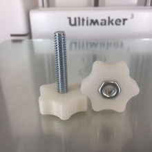 insert quarter inch coarse threaded bolts bolt fluoropolymer hex nut inset knob kynar nile polymers pvdf diy 3d print model - Mito3D