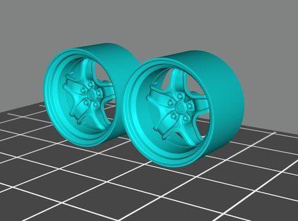 insignia banded steelies bmw 1 24 rims wheels opel steel drift stance tamiya 3d print model - Mito3D