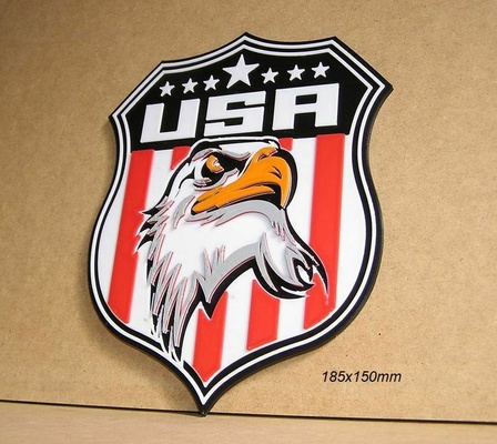 insignia escudo cartel bandera estados unidos usa aguila estrellas barras coleccion impresion3d america 3d print model - Mito3D