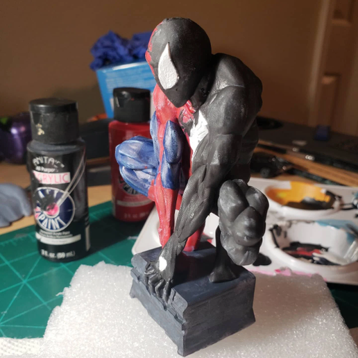 inspired 2099 symbiote spider-man art spiderman marvel venom 3D print model - Mito3D