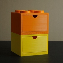 ispirato Lego cassetto gioco arredamento giocattolo ragazzi 3d print model - Mito3D