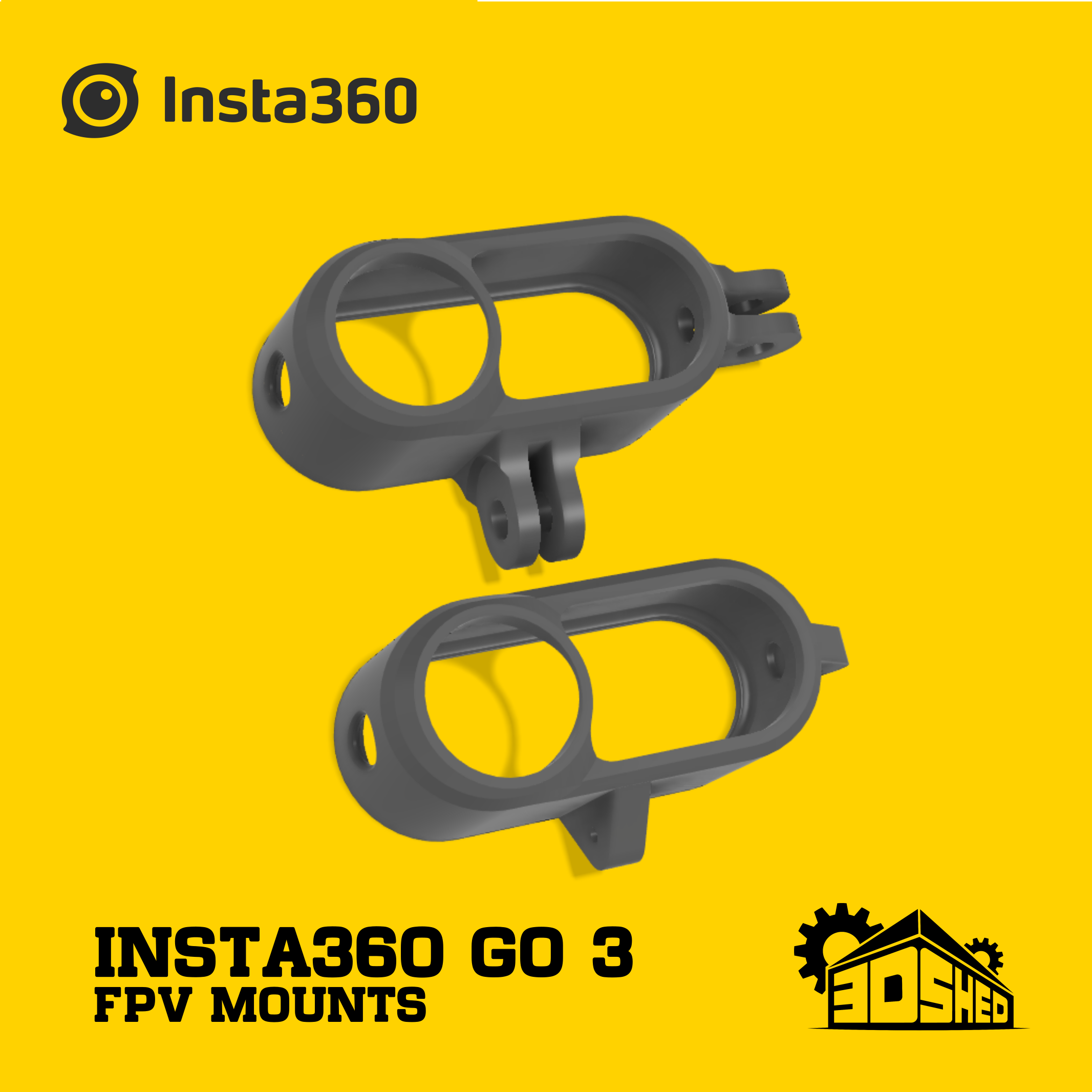 insta360 3 gopro binmek fpv montaj 3D print model - Mito3D