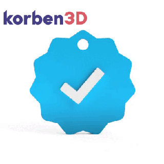 instagram mavi tıklamak doğrulama anahtarlık Sanat işaret Zuckerberg Kontrol doğrulandı 3d print model - Mito3D