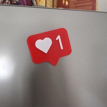instagram button cloud heart fridge magnet jewelry love art decoration cute 3d print model - Mito3D