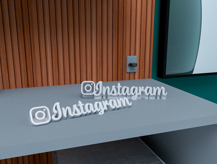instagram decorative text print home decorate decoration 3d print model - Mito3D