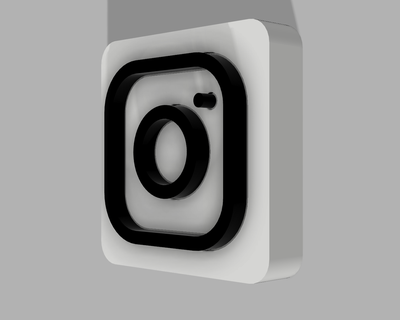 Instagram logotipo simbol meios comunicação decoração flâmula youtuber mídia social 3dmodel 3d print model - Mito3D