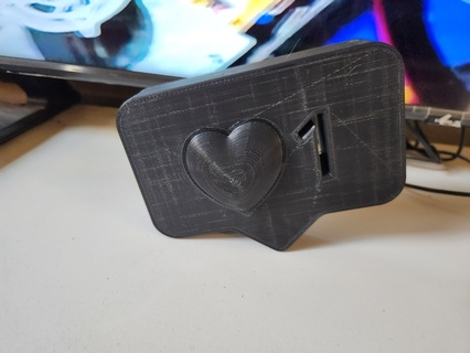 Instagram gostar botão Instagram gostar coração decoração amar 3d print model - Mito3D