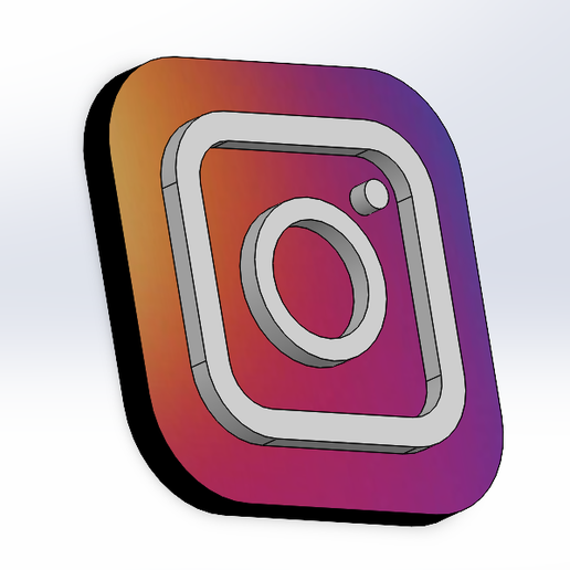 instagram logo 3D print model - Mito3D