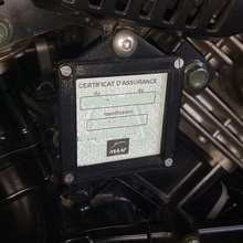sigorta etiket Kulp destek 2 tekerlekler motosiklet mobilet 3d print model - Mito3D