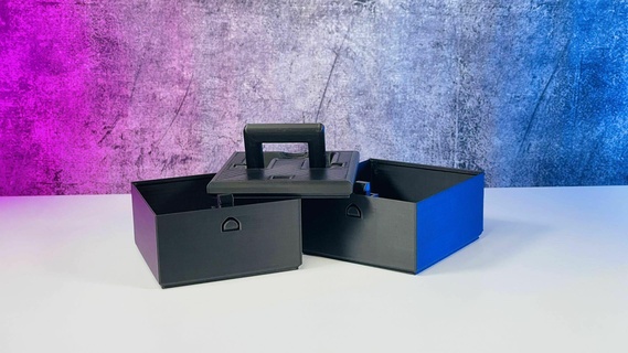 Birleşik yazıcı araç depolama box 100x100 Kutu ilginç tasarım kendin yap oyuncak 3d print model - Mito3D