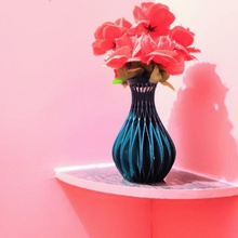 inter cross spiral flower vase home pot vase-Modus Spirale Blume 3d print model - Mito3D