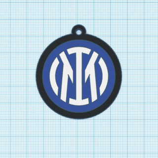 Inter logo porte clés portachiavi 3d print model - Mito3D