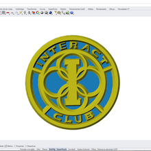 interact club logo art international model mould mold maker 3d print model - Mito3D