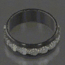 intercambiáveis anti-stress anel coração crânio muito jóias jóia a arte garota mãe 3d print model - Mito3D