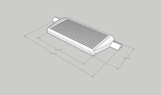 intercooler 81x30 1 10 extra luz rc deriva arquitetura yokomo rcdrift mst resfriador 3d print model - Mito3D