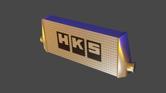 intercooler hks estilo hotwheels 3d impressão termo aditivo personalizadas modelo afinação 1 64 caixa fósforos 3d print model - Mito3D