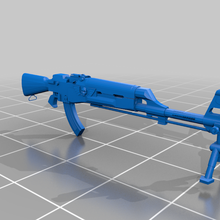 intergalactic guard motor rifle infantry rpk-74 light machine lasrifle imperial wargame wargaming warhammer 40k weapon games 3d print model - Mito3D