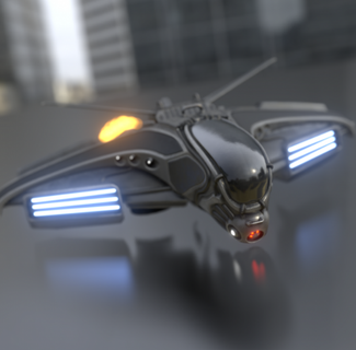 intergalactic spaceship Gadget space future animated rigged textured 3d print model - Mito3D