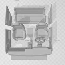 interior comanche cherokee 1 10 rc gang 93 car body jeep jsscale 3d print model - Mito3D