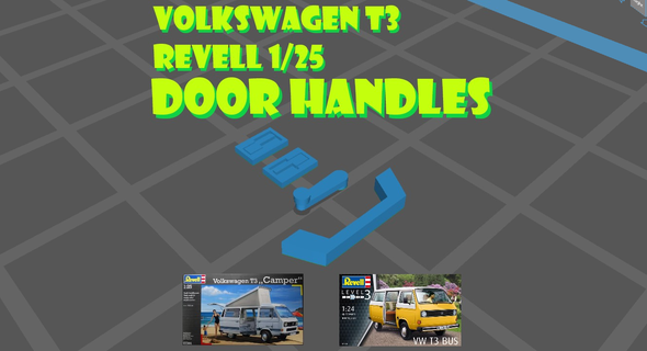 iç kapı kolları vw t3 eğlenmek 1 25 Volkswagen Vanagon model kiti transkit tip 2 taşıyıcı 3d print model - Mito3D