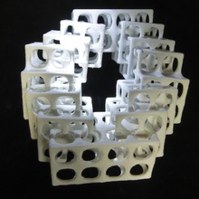 interlacciato stranezza art cubi cubo reticolo ad incastro strano loop per la matematica flessibile 3d print model - Mito3D