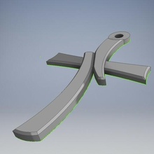 interlocking cross interlaced 3d print model - Mito3D