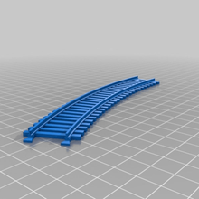 interlocking train track - curved 30 degrees game mechanical toys ho scale h0 3d print model - Mito3D