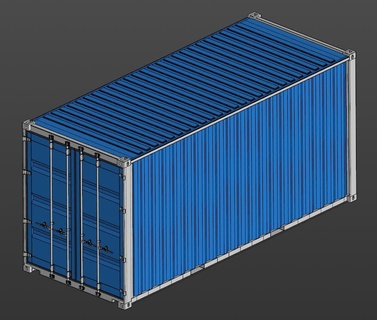 intermodal Container 20ft iso 1496 1 Würfel Architektur Meer Maersk cimc milvan Meeresgewohnheit 3d print model - Mito3D