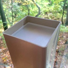 interna da tampa extremidade e 4 polegada quadrada de pvc pós a casa exterior do jardim 3d print model - Mito3D