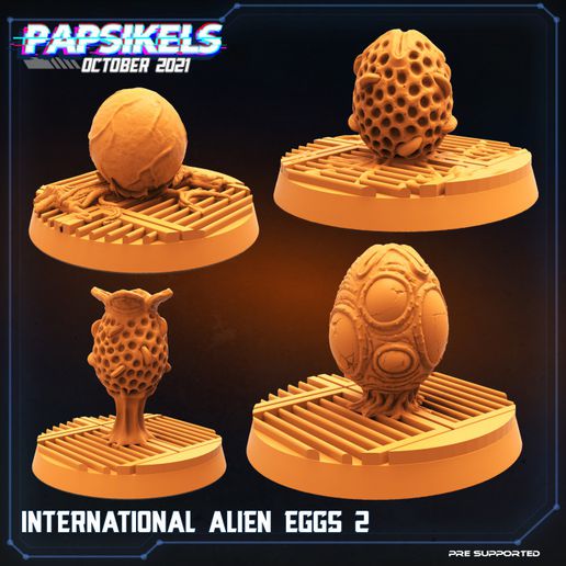 internacional estrangeiro ovos 2 jogos gigeriano 3D print model - Mito3D