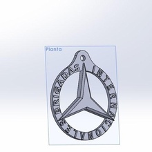 internacional brigadas insignias Moda llave anillo 3d print model - Mito3D