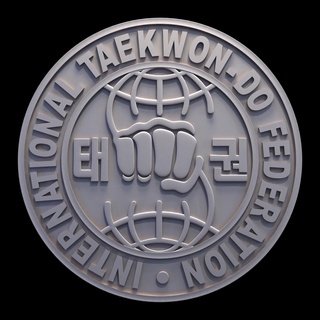internacional taekwon do federación logo símbolo 3d print model - Mito3D