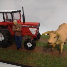 international tractor 533 art peasant farm farmer toy deco miniature model 3d print model - Mito3D