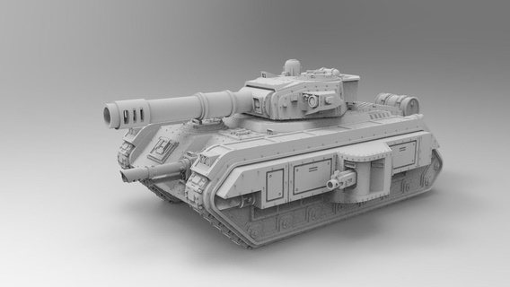 interstellar army hdc battle tank middles 28mm scifi wargaming miniature model 3d print model - Mito3D