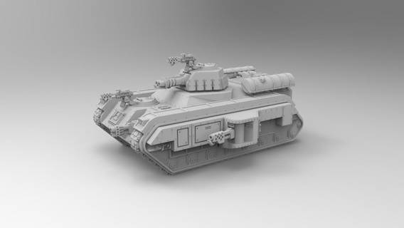 interstellar army hdc super flame tank middle 28mm scifi wargaming miniature model 3d print model - Mito3D