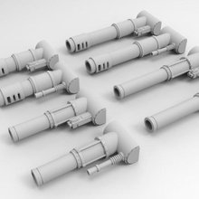 interstellare esercito lemoine russel battlecannons gioco cannon scifi in miniatura wargame il serbatoio 6mm 3d print model - Mito3D