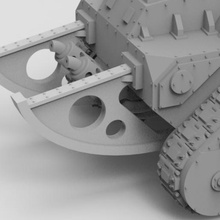 interstellar army lemoine russel tank rough terrain modifications art 28mm miniature scifi wargaming models 3d print model - Mito3D