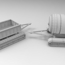 interstellaire armée fourniture wagons 3d print model - Mito3D