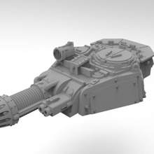 interstellar army tank turret add-on - plasma discharger art 28mm miniature scifi wargaming models 3d print model - Mito3D