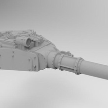 interstellare carro armato dell'esercito torretta add-on - ryza modello battlecannon art 28mm in miniatura scifi il serbatoio wargame modelli 3d print model - Mito3D
