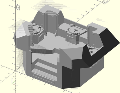 interestelar imperial exército trincheira bunker openscad modelos arte 3d print model - Mito3D