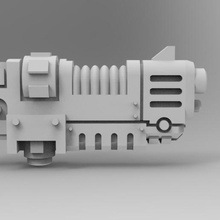 interstellar jarhead plasma thrower art 28mm miniature scifi weapon models 3d print model - Mito3D