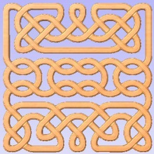 intertwined panel various twist celtic cnc relief 3d 3d print model - Mito3D