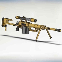 intervenção 50 osar 3d jogos atirador elite rifle mw2 Modren guerra vídeo impressão osar3d escala arma brinquedo 3d print model - Mito3D