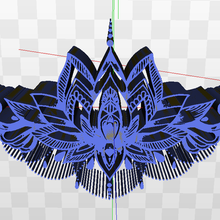 complexe lotus fleur conception abstrait floral art 3d print model - Mito3D